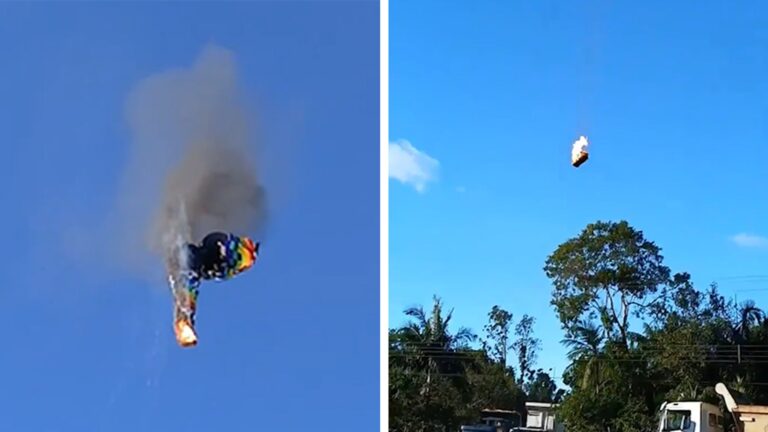 Hot Air Balloon Catches Fire, Free Falls From Sky in Deadly Incident, on Video