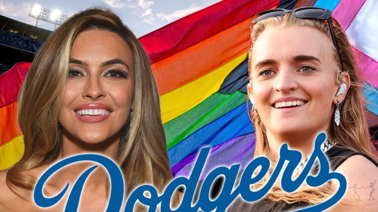 Chrishell Stause & G Flip Lock Lips on Field for Dodgers Pride Night