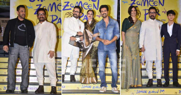 Aamir Khan, Genelia Deshmukh, Rekha, Salman Khan & more at the screening of Sitaare Zameen Par
