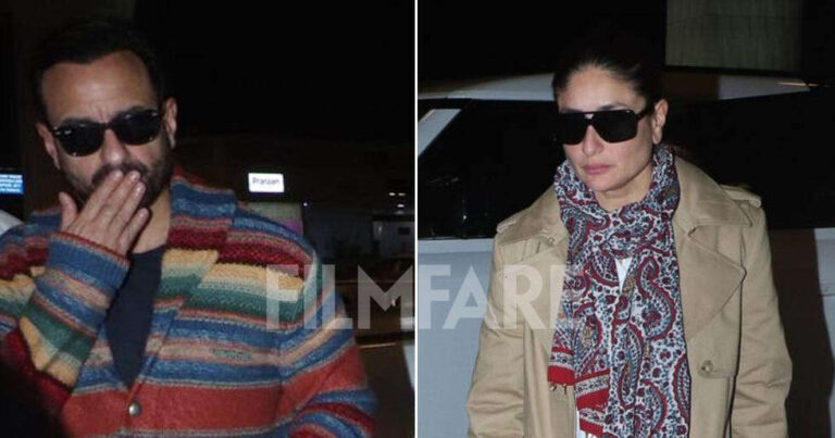 Photos: Kareena Kapoor Khan and Saif Ali Khan Clicked at The Airport With Their Kids