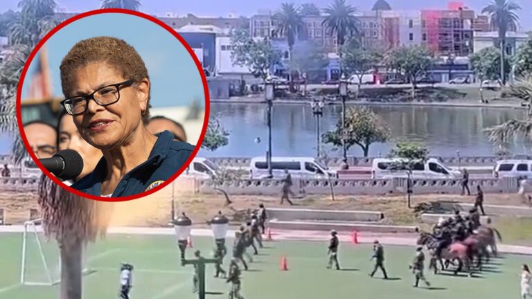 Horse-Mounted Federal Agents Descend on Los Angeles Park, on Video