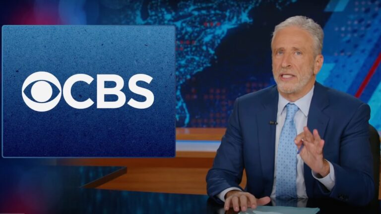 Jon Stewart Rips Into Paramount Following Colbert Cancelation