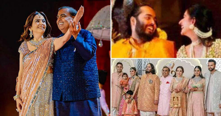 Throwback to when the Ambani wedding began with service and sacred traditions