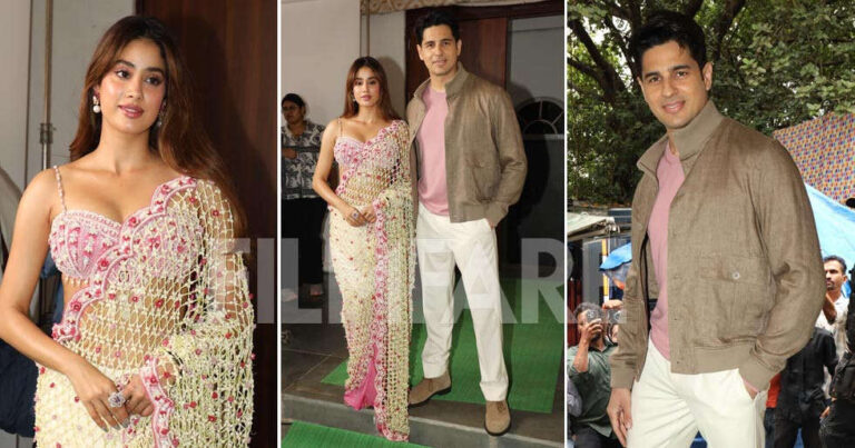 Photos: Sidharth Malhotra and Janhvi Kapoor Promote Param Sundari on The Sets of TGIKS
