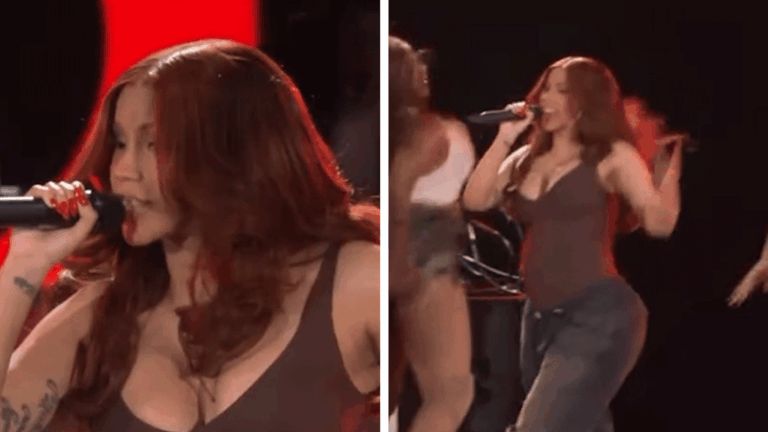 Cardi B’s Pregnant Stomach Visible in Tight Top at Global Citizen Festival