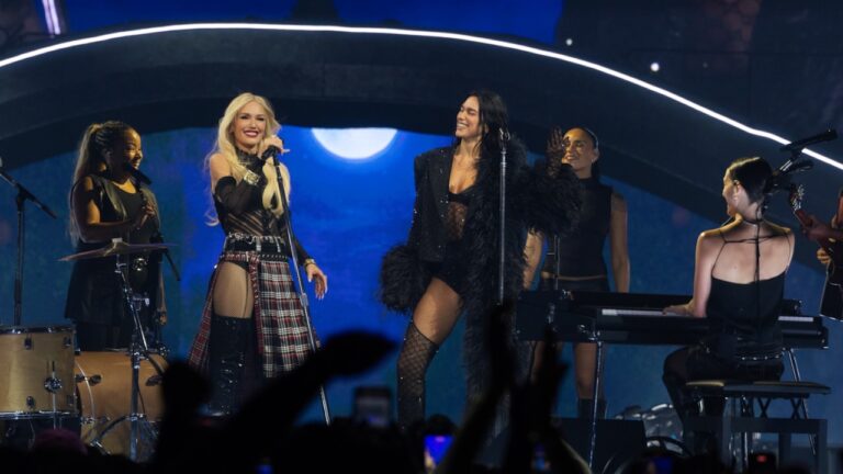 Dua Lipa and Gwen Stefani Duet No Doubt’s “Don’t Speak” in LA