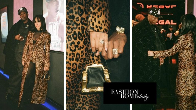 Fashion Bomb Couple: Joey Bada$$ and Serayah Attend the Marty Supreme Premiere in a Black Kith Suit and a Leopard LaPointe Look