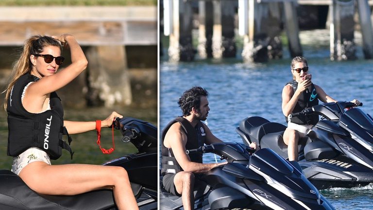 Gisele Bündchen and Joaquim Valente Ride Jet Skis in Florida