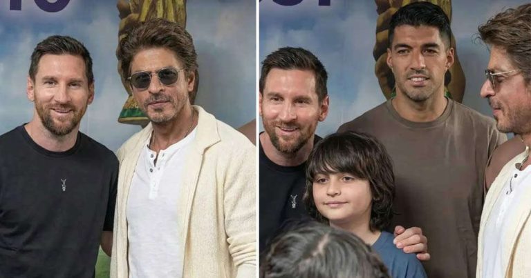 Viral Moments: Inside photos and videos of Shah Rukh Khan with Lionel Messi in Kolkata