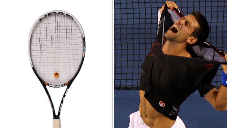 Novak Djokovic’s 2012 Australian Open Final Racket Up For Auction, Could Fetch $200K+