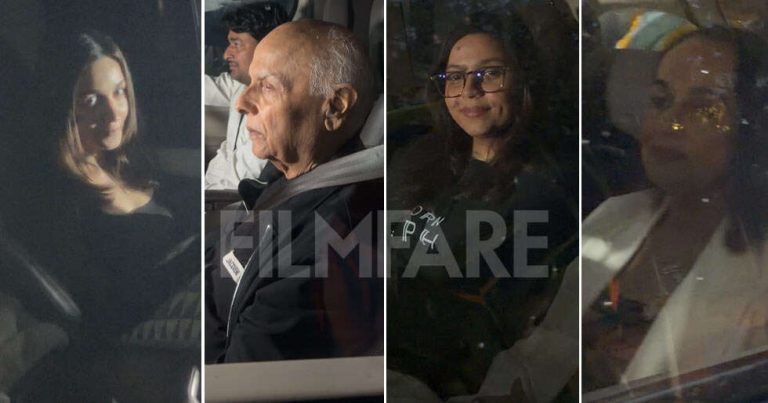 Photos: Alia Bhatt, Shaheen Bhatt, Mahesh Bhatt & Soni Razdan Clicked Arriving For Alpha Screening