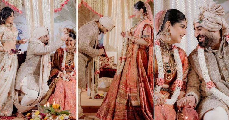 Photos: Janhvi Kapoor, Khushi Kapoor Stand By Anshula Kapoor As She Marries Rohan Thakkar