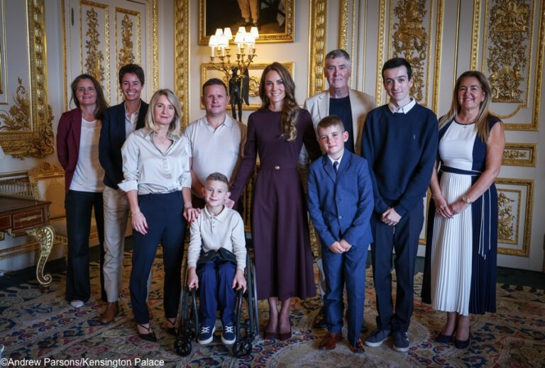 The Princess Wears Burberry for Windsor Castle Tea Party