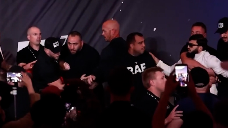 UFC Fighter Arman Tsarukyan Lunges at Dillon Danis During Press Conference