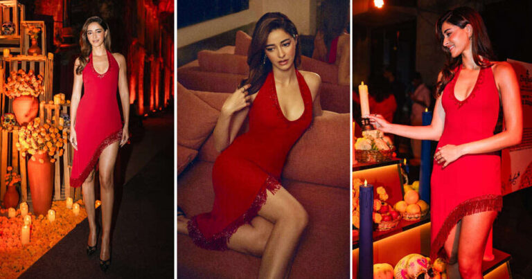 Photos: Ananya Panday sizzles in a red hot look!